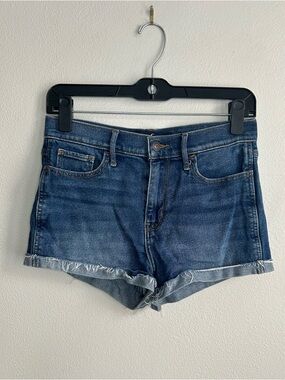 Hollister Dark Wash Denim High Rise Short Short Vintage Stretch Jean Shorts 5 27